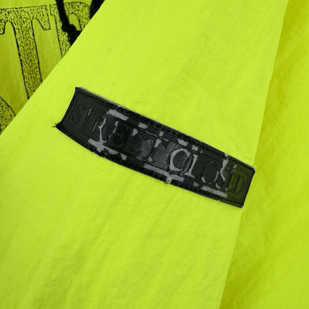 Vintage 90s Street-Closed Pullover Size S/M Jacket Oversized Neon Green - Picture 5 of 16